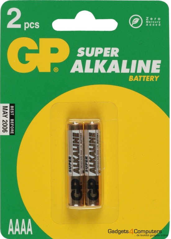 GP Super Alkaline AAAA Batterijen 1.5V