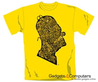 T-shirt - Simpsons Head - Geel (XL)