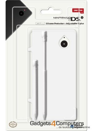 Nintendo DSi Silicone Beschermer + Verstelbare Stylus White